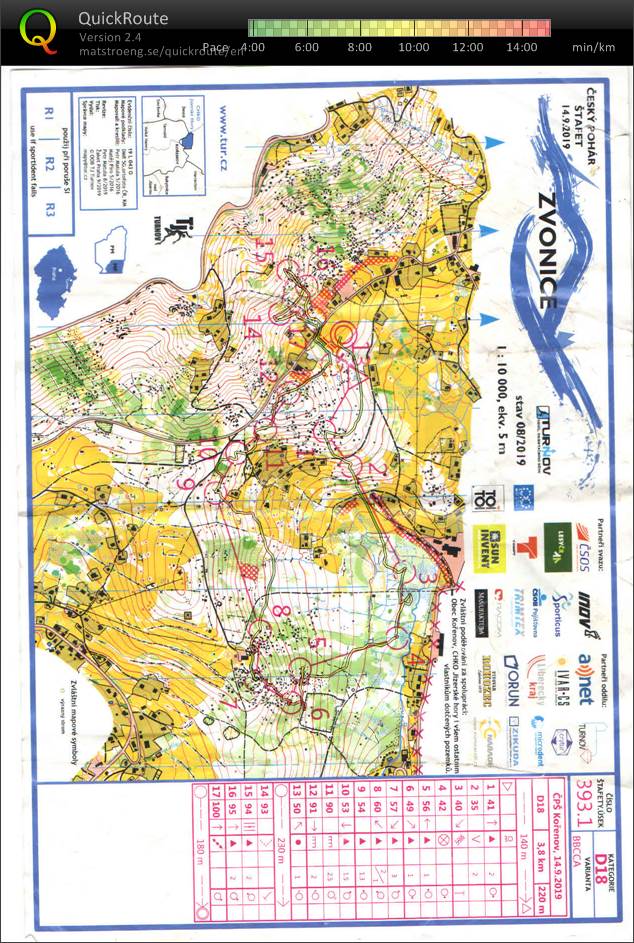 Český pohár štafet (sobota) (2019-09-14)