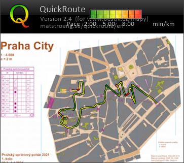 Pražský sprintový pohár centrum 2. mapa (01.04.2021)