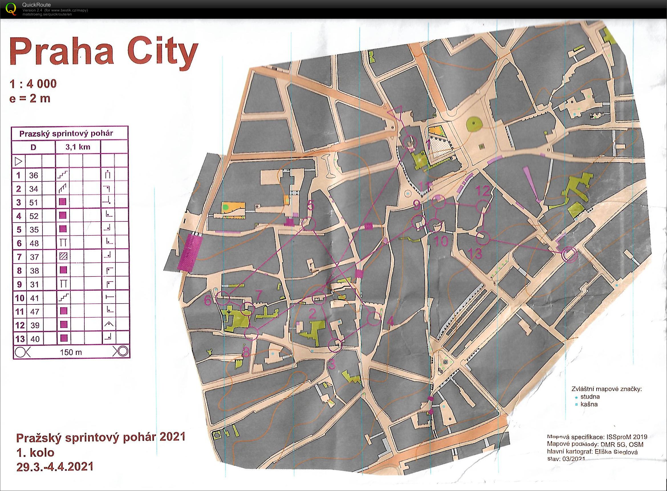 sprint v centru Prahy (21.04.2021)