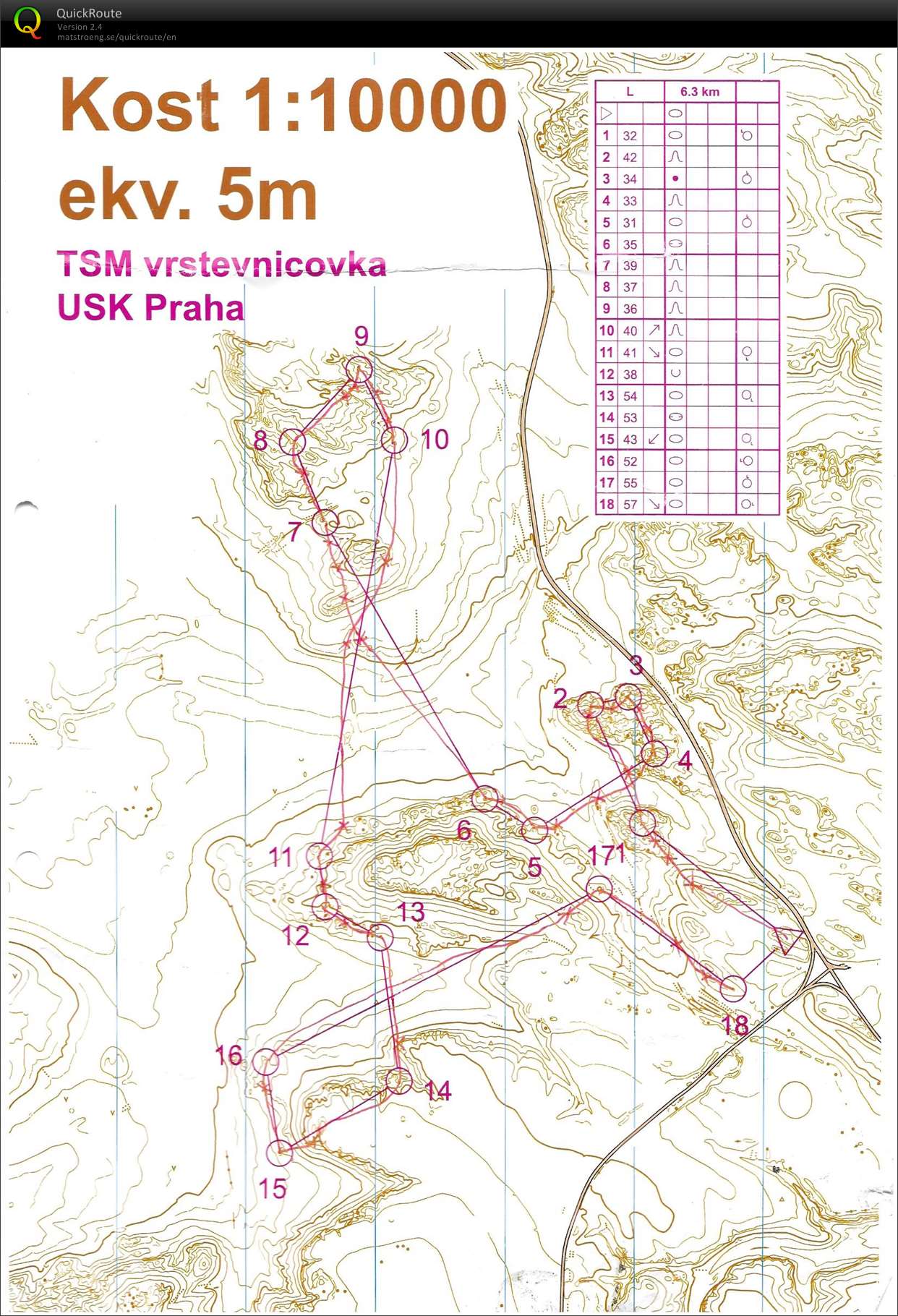 Vrstevnicovka Kost J (02.05.2021)