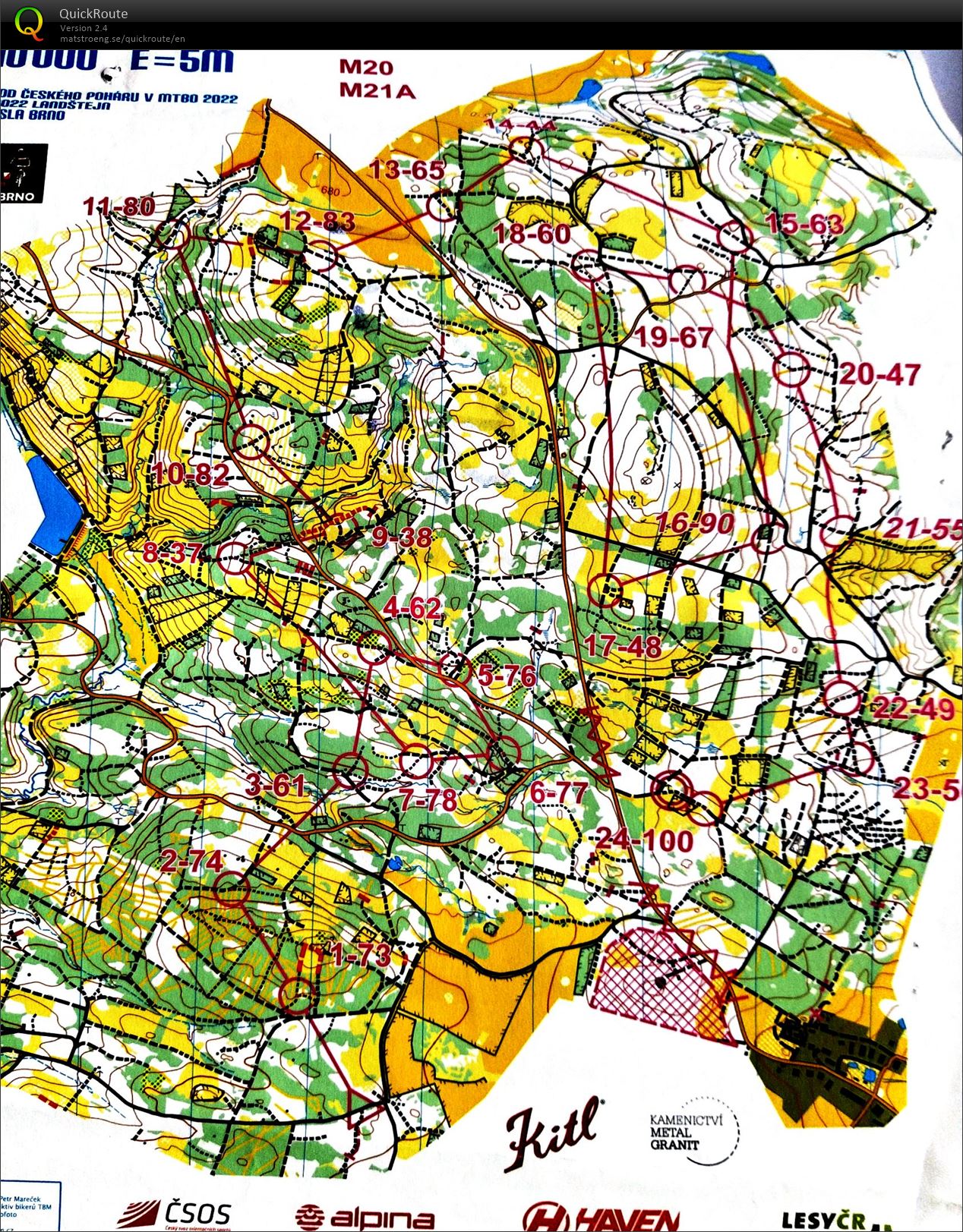 6. závod Českého poháru v MTBO 2022 (18.06.2022)