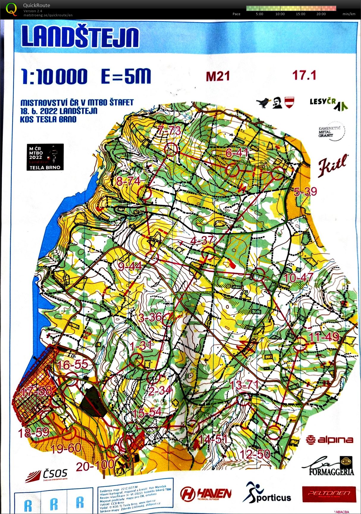 Mistrovství ČR v MTBO štafet (18.06.2022)