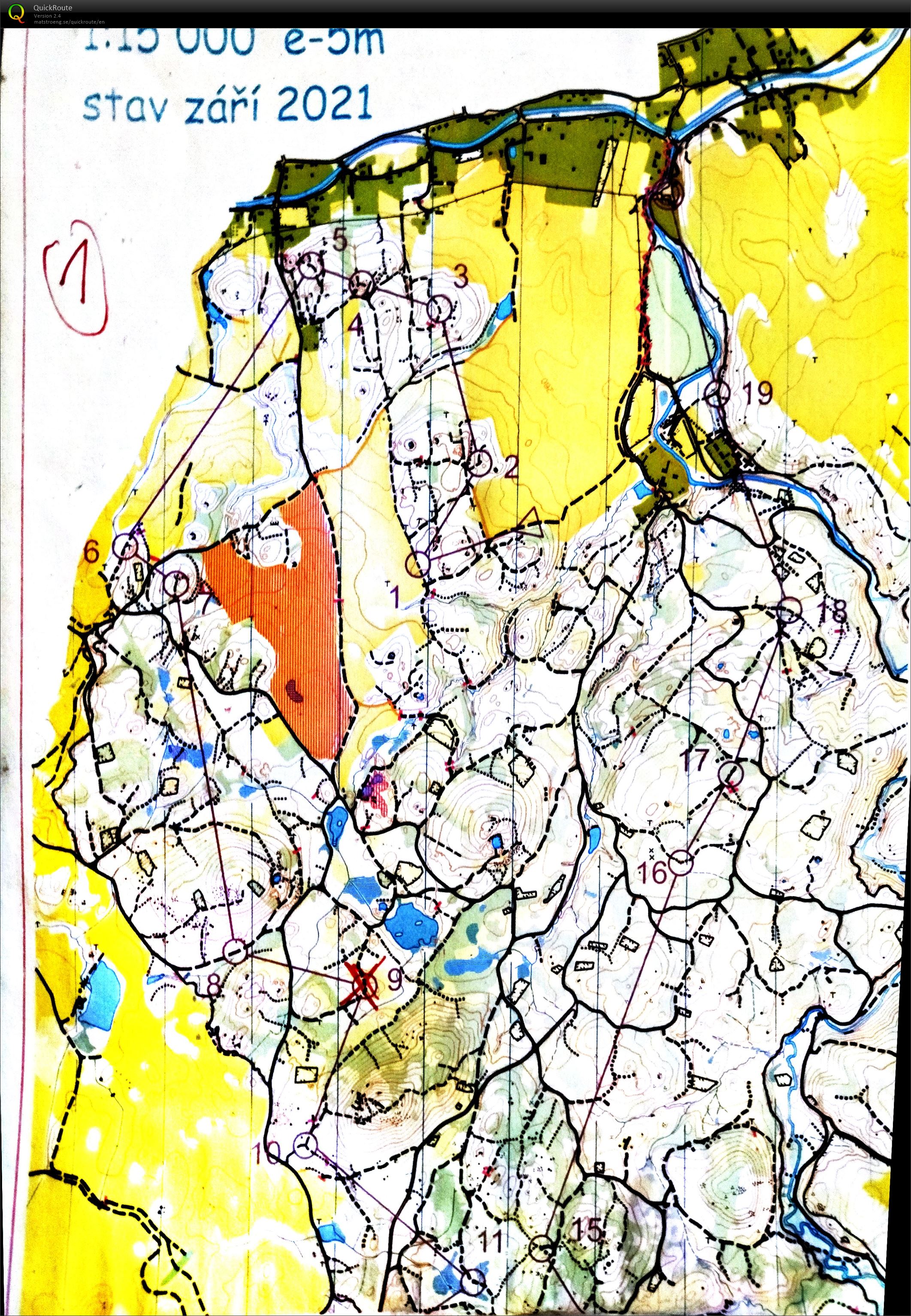 MTBO - Vidnava trenink (28.08.2022)