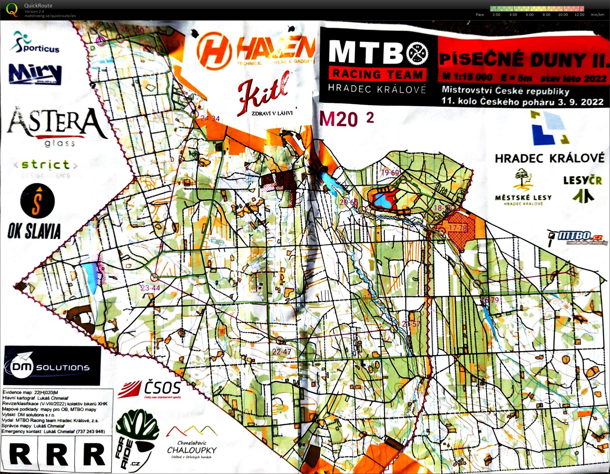 MČR MTBO 2022 long část 2. (03.09.2022)