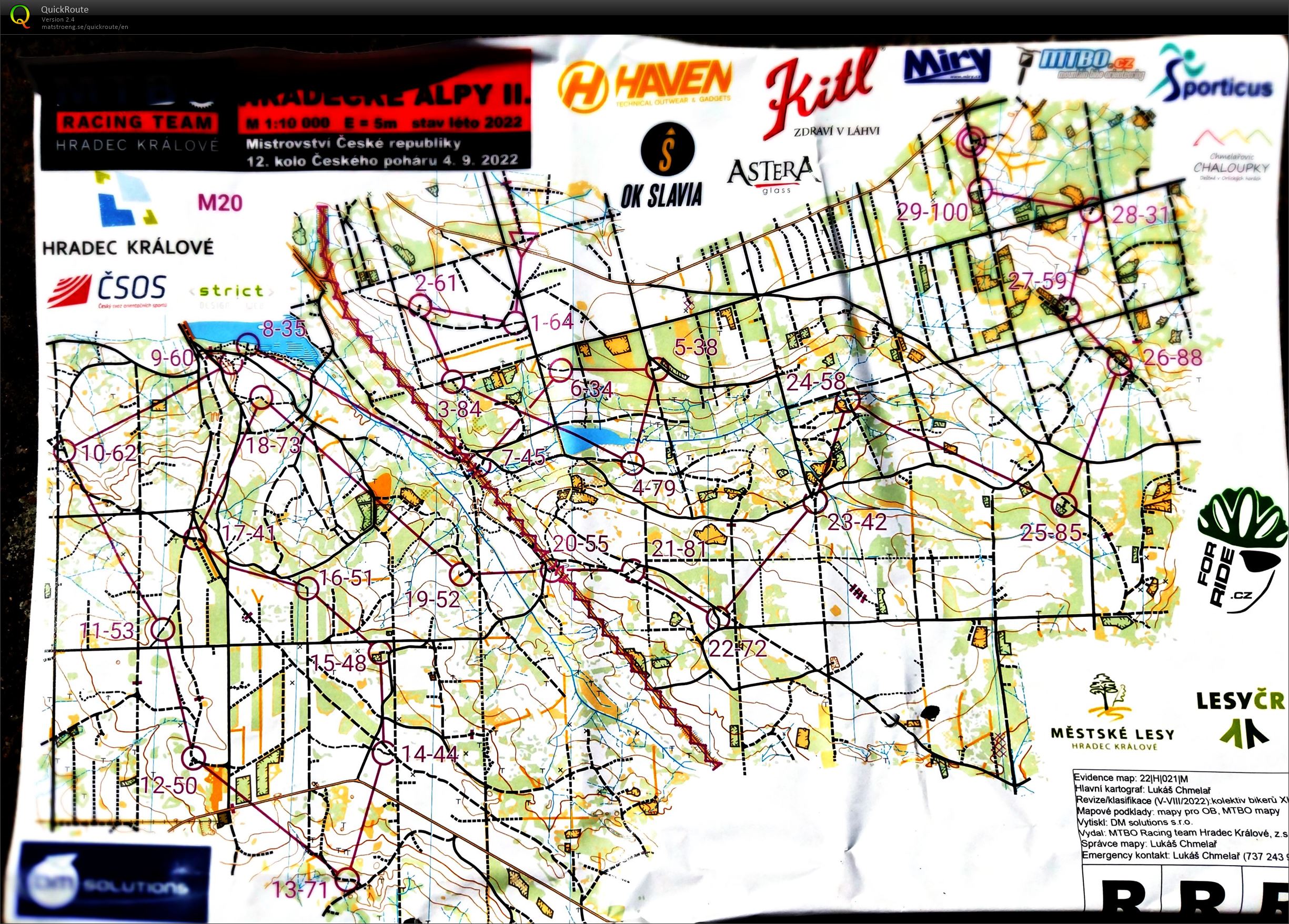 MČR MTBO middle 2022 (04.09.2022)