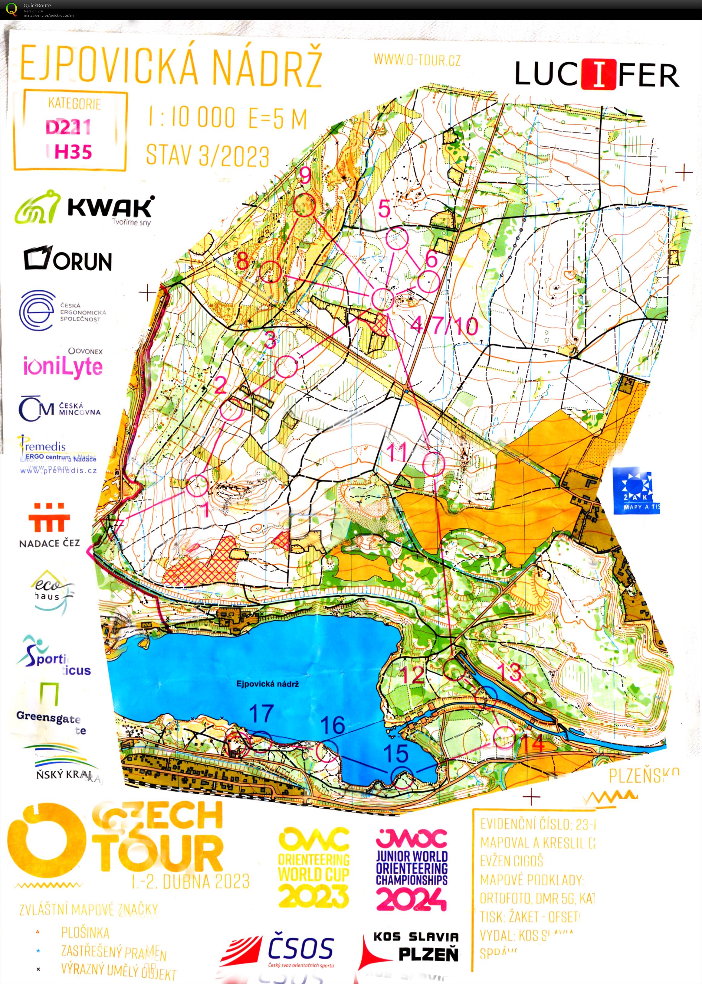 Czech O-Tour Plzeň nočák (01.04.2023)