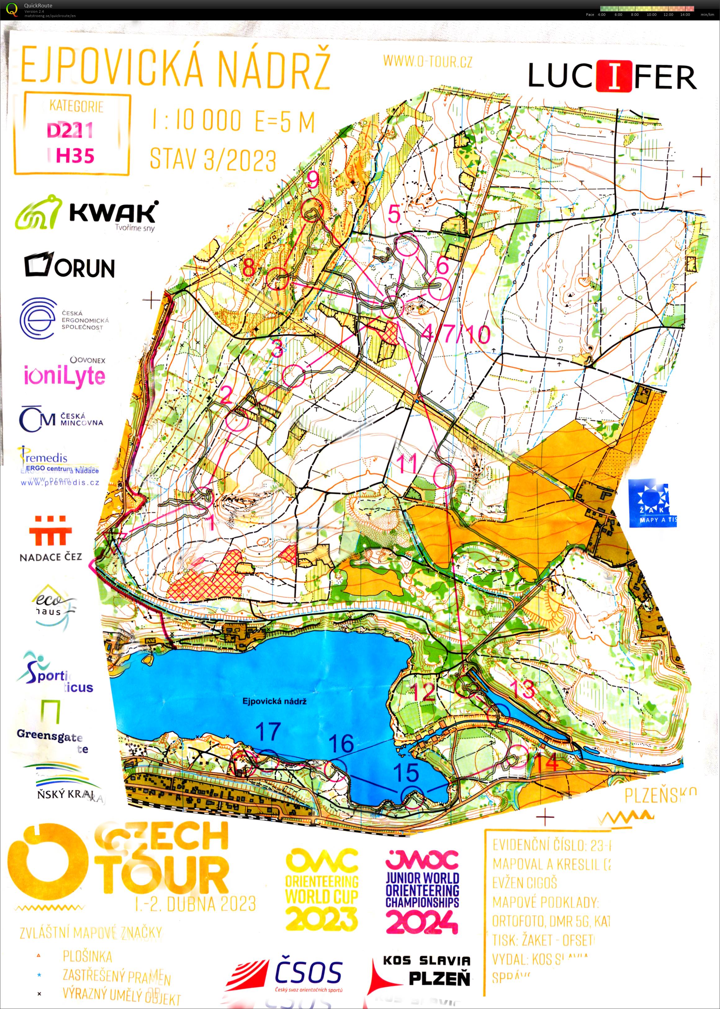 Czech O-Tour Plzeň nočák (01.04.2023)