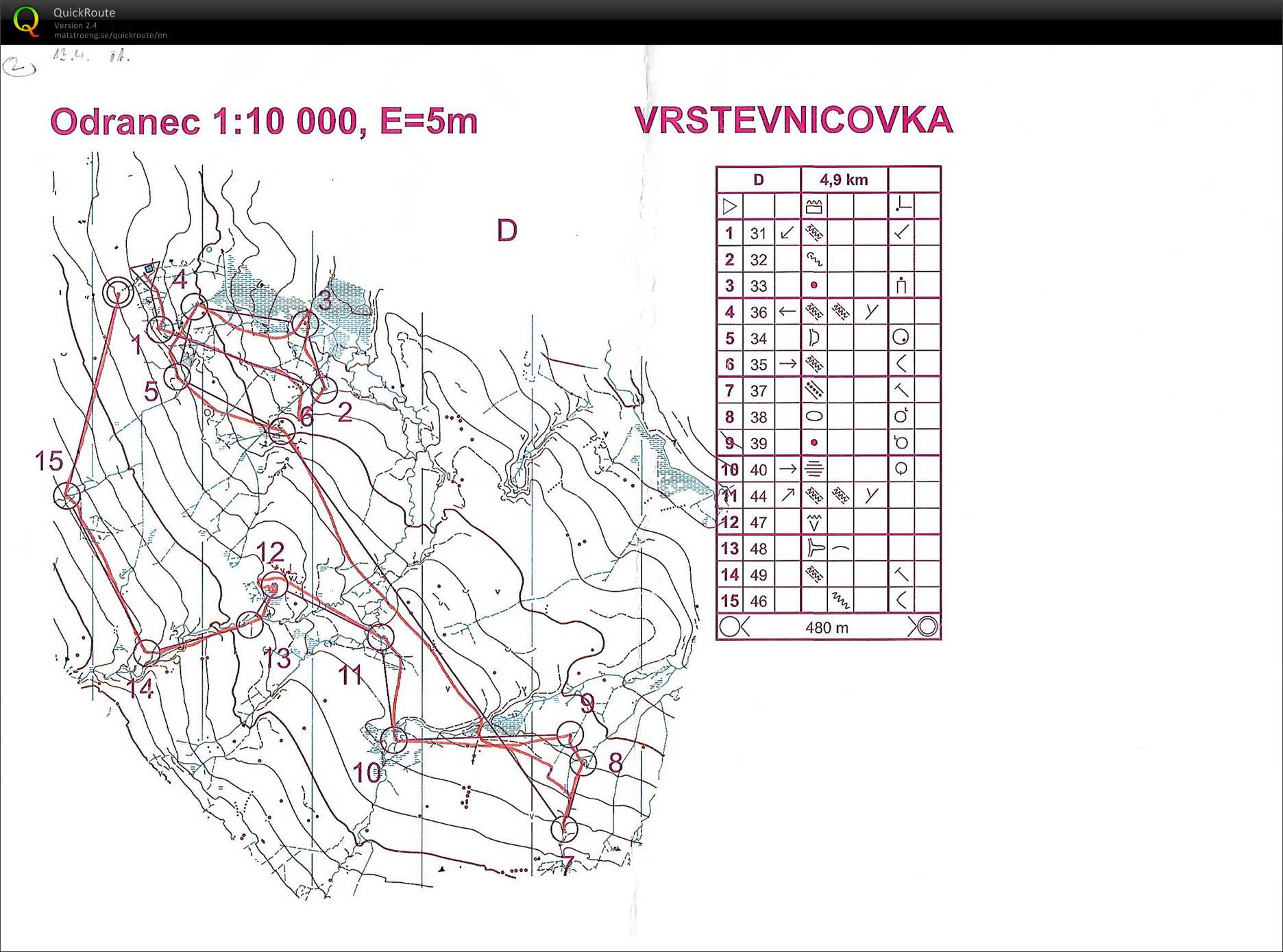 Vrstevnicovka (13.04.2017)